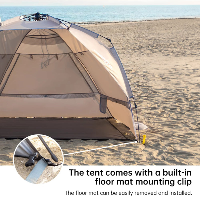 Outdoor 3-4 person one-touch quick-set tent UV-resistant