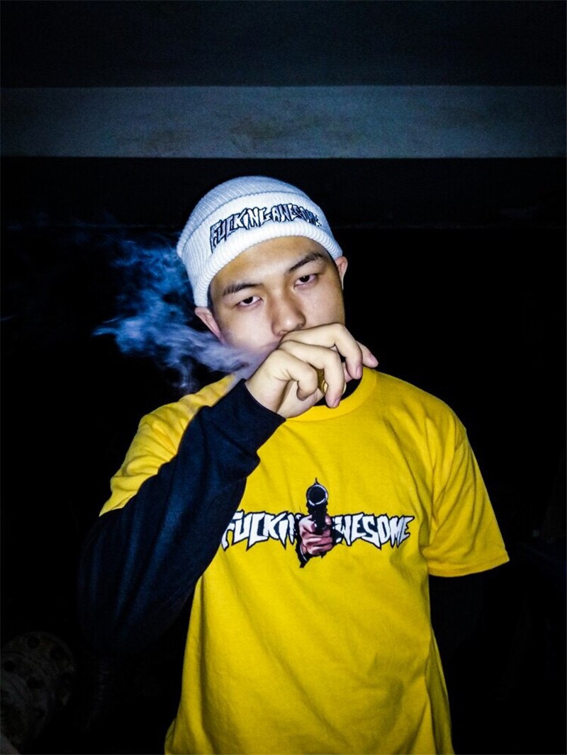 Embroidered Knit Beanie - Winter Streetwear Skull Cap