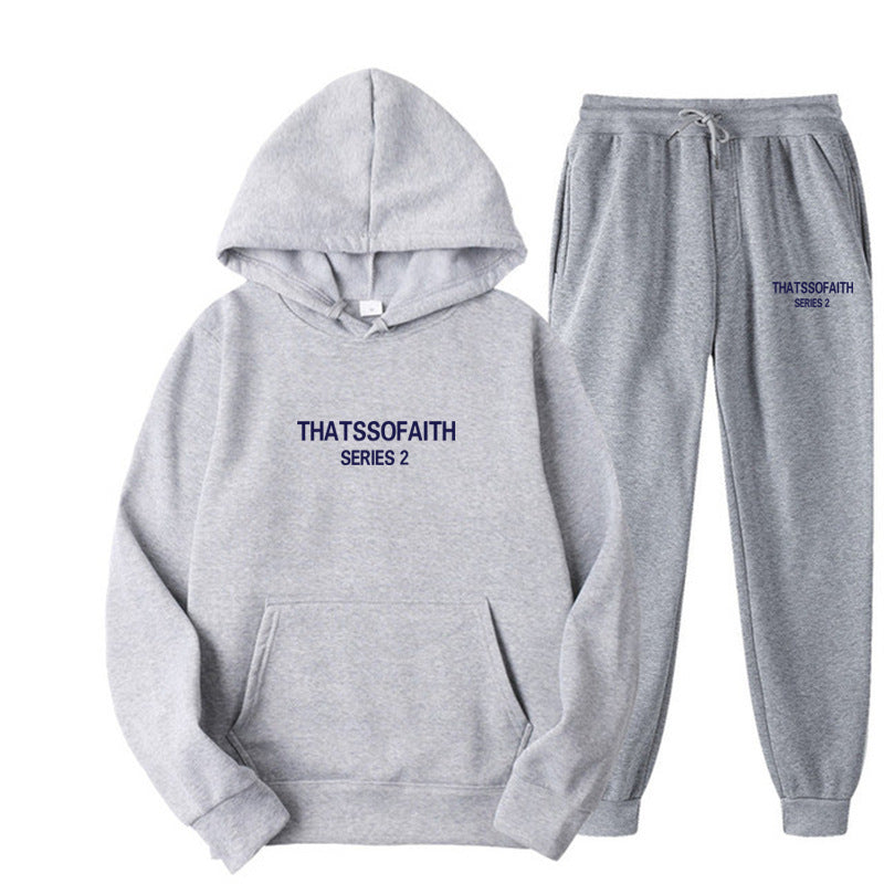 International Cross-border Hooded Sweatshirt and Sweatpants Set for Men and Women