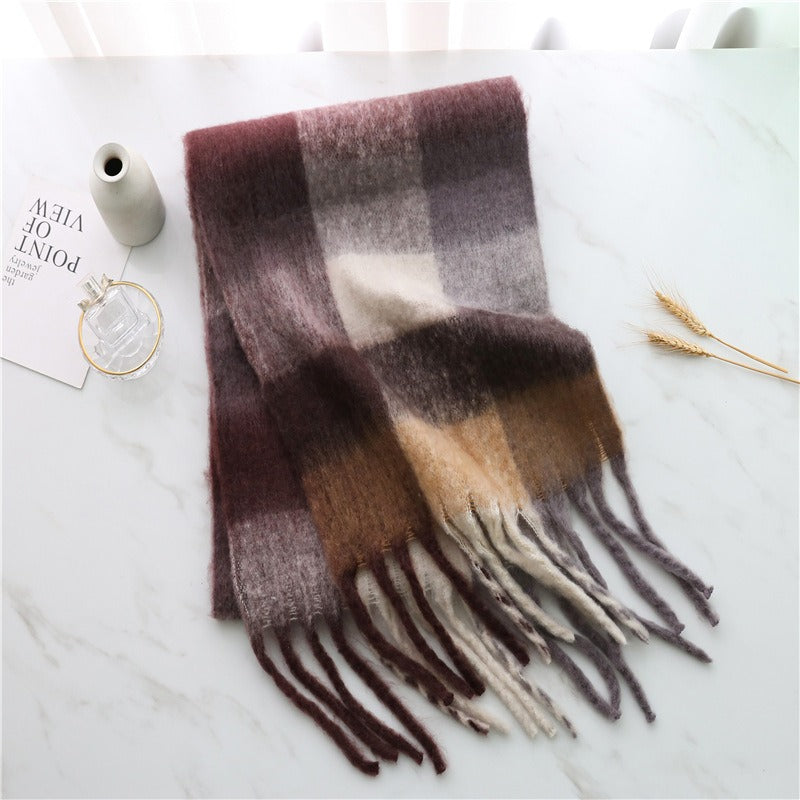 Striped Plaid Winter scarf - Soft Imitation Cashmere (Unisex)