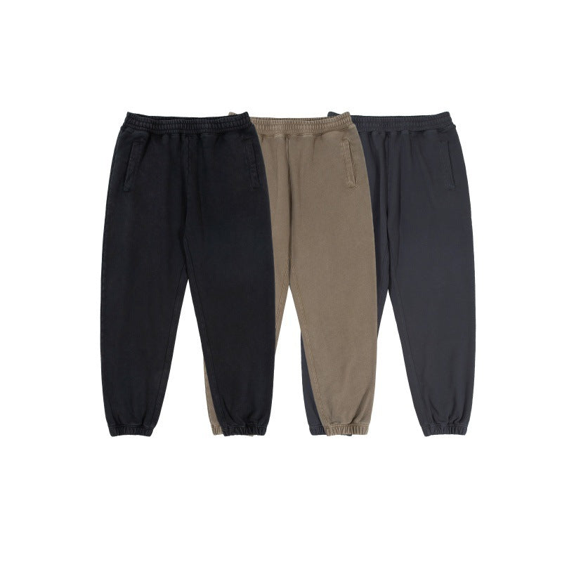 Men’s Distressed Ankle Sweatpants – Loose Casual Sports Pants