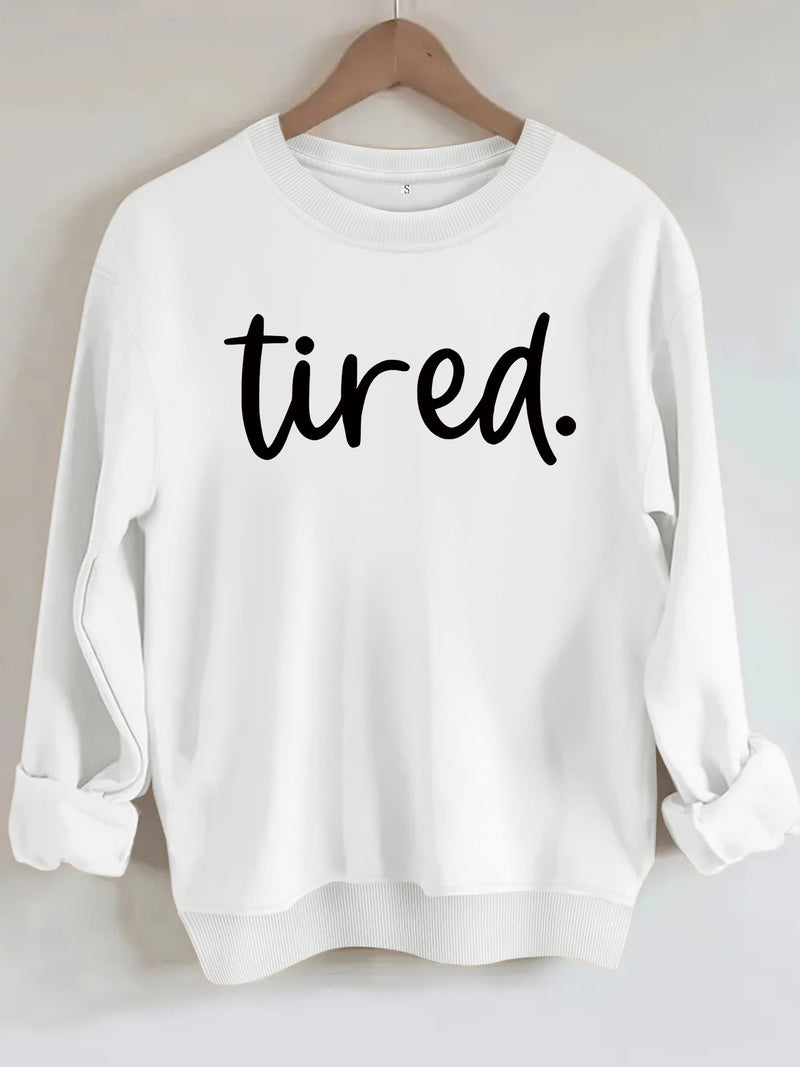 Sweatshirt with tired pattern and loose print