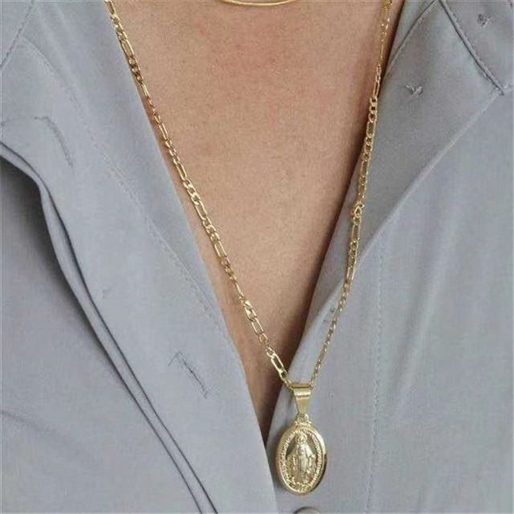 Virgin Mary Pendant Necklace
