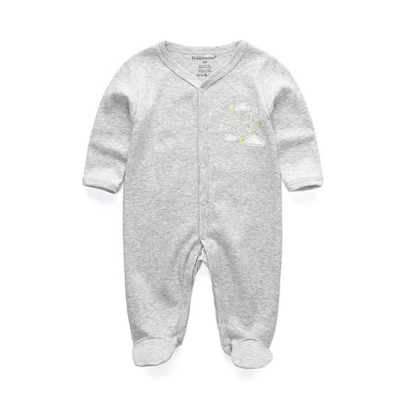 Newborn pure cotton double button crawling clothes