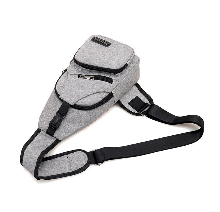 Men's Travel Crossbody Bag - Anti-Theft & USB Charging