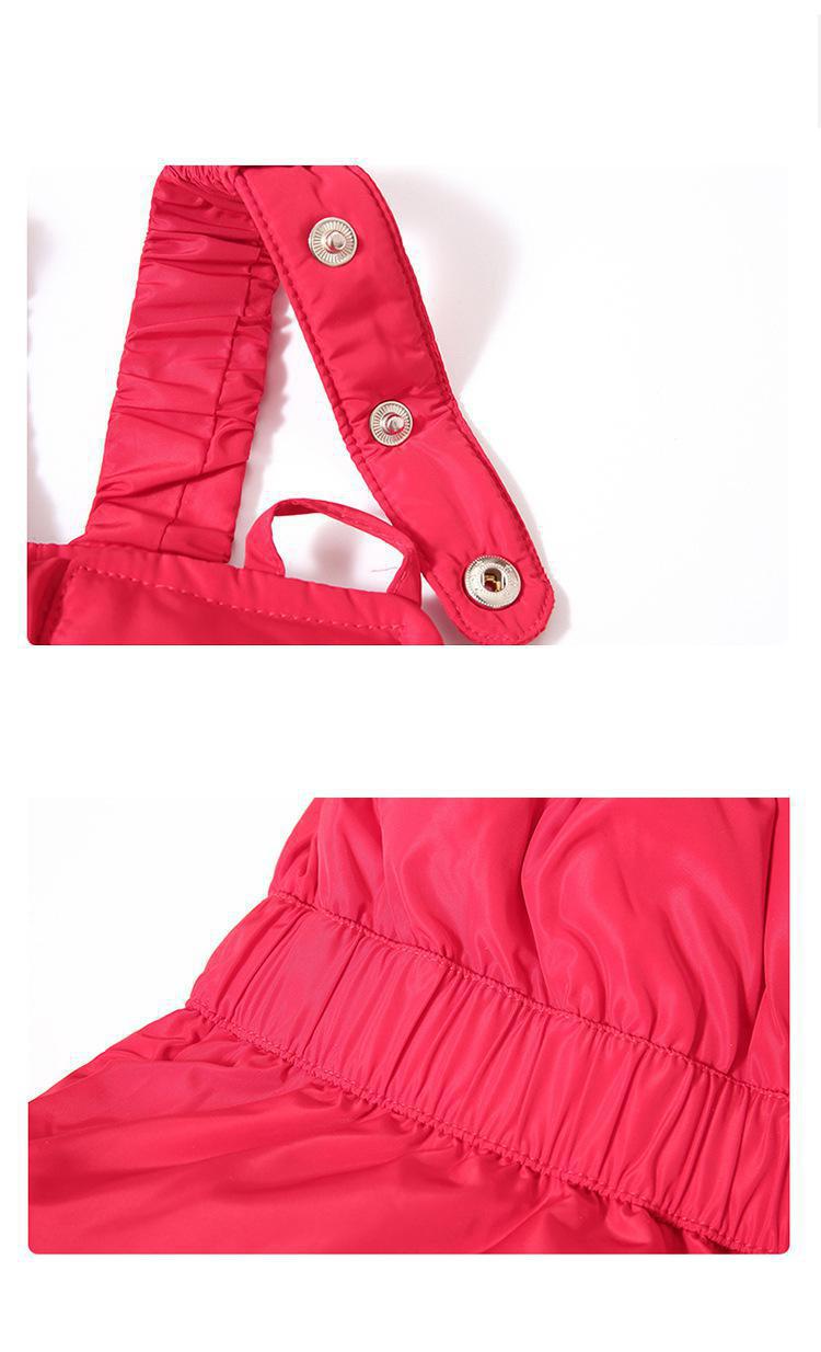 Children's baby  Down Jacket with Big Fur Hood 4 Solid Colors with Zipper kids Down Jacket Set 2pcs