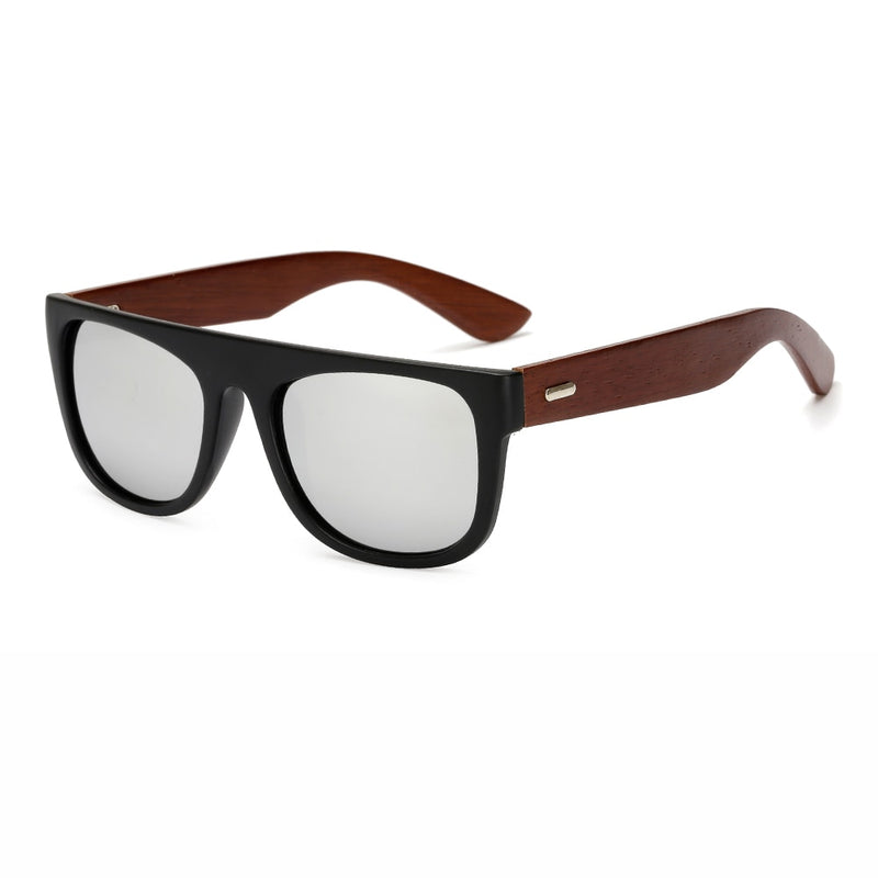 Bamboo Wooden Arms Sunglasses Men Women Black Sunglass Male UV400