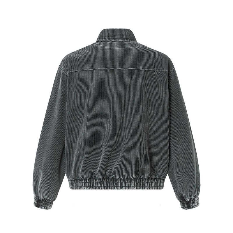 Corduroy collar jacket with texture for men and women