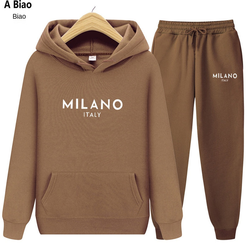 International Cross-border Hooded Sweatshirt and Sweatpants Set for Men and Women