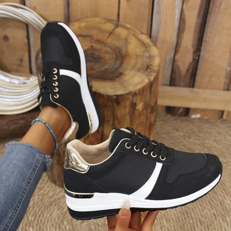 Lace-Up Wedge Sneakers for Women