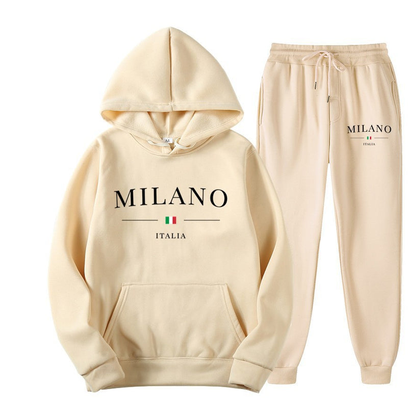 International Cross-border Hooded Sweatshirt and Sweatpants Set for Men and Women