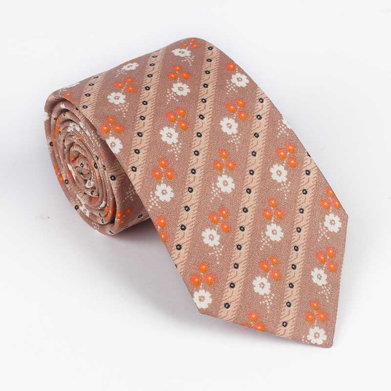 Men’s Printed Cotton Necktie – Fresh Multi-Color