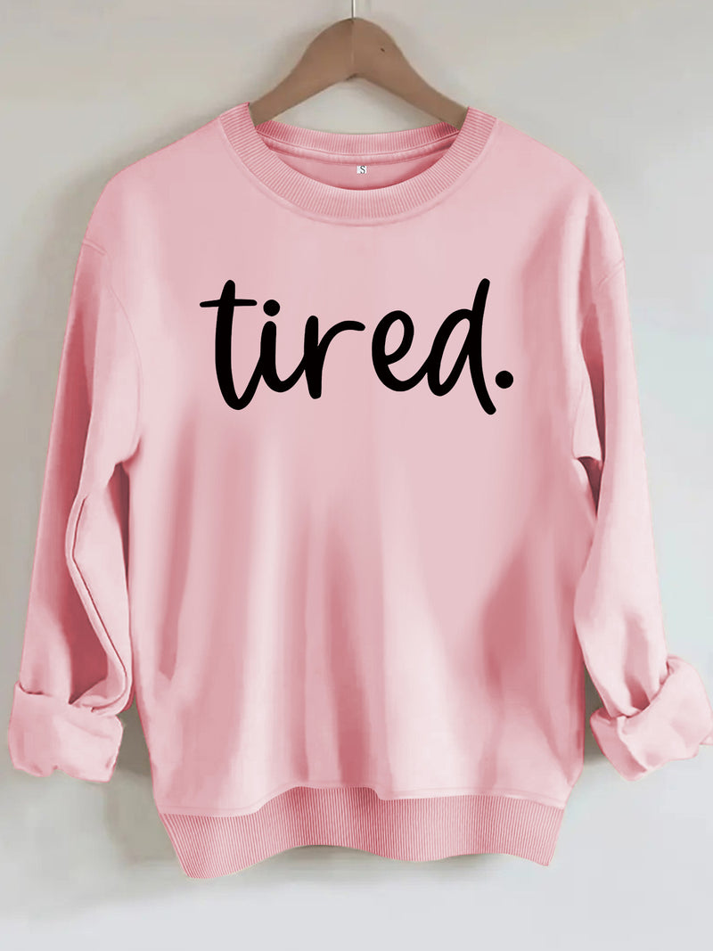 Sweatshirt with tired pattern and loose print