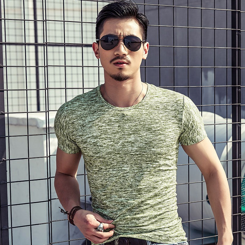 Men’s Camouflage Short Sleeve Base Shirt – Casual Sports Top