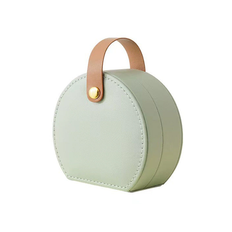 Customized pattern PU jewelry box for high-end travel rings necklaces and accessories