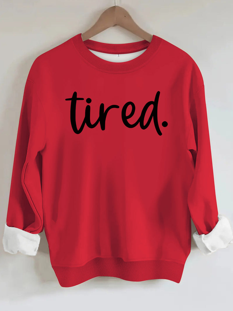 Sweatshirt with tired pattern and loose print