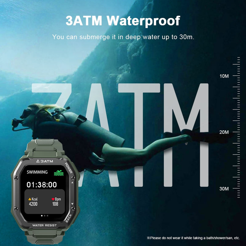 ROCK Rugged Outdoor Smartwatch – Waterproof Fitness Tracker