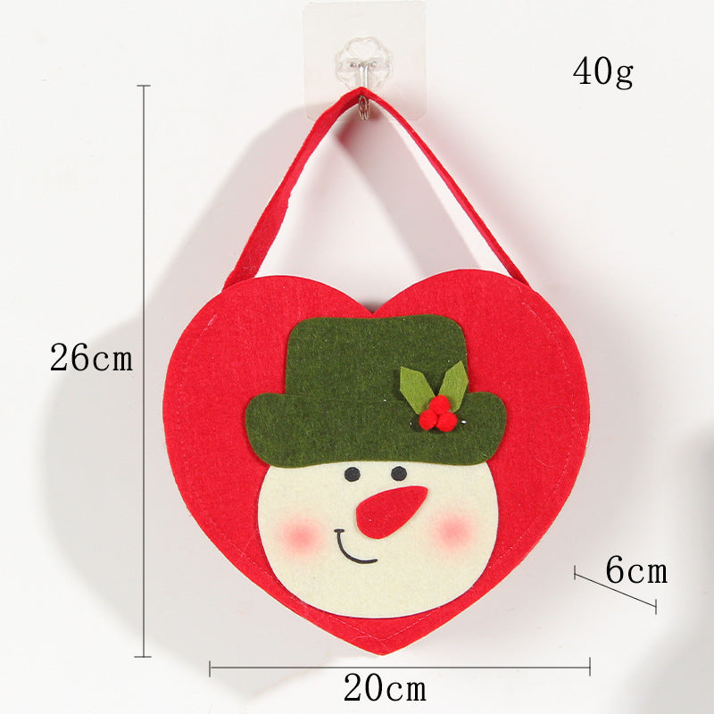 Christmas Love Gift Bag Apple Bag Cartoon Candy Bag 3D Santa Claus Handbag