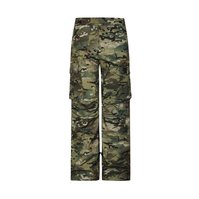 Loose Straight Camouflage Pants for Men and Women