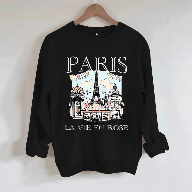 Letter pattern printed long sleeved sweatshirt