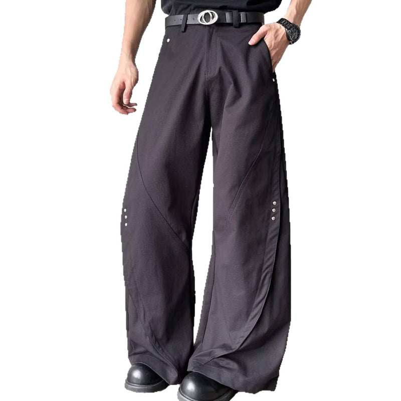 Rivet bending knife casual trousers for men