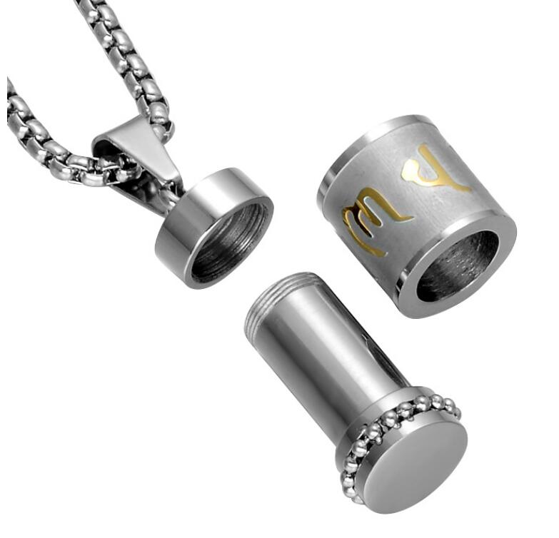 Rotating Mantra Pendant Necklace