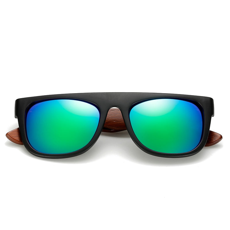Bamboo Wooden Arms Sunglasses Men Women Black Sunglass Male UV400