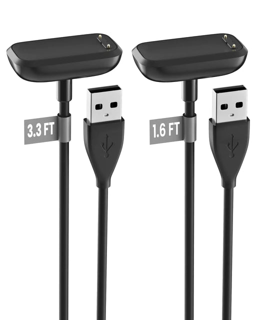 Two USB cables with labeled lengths on a white background