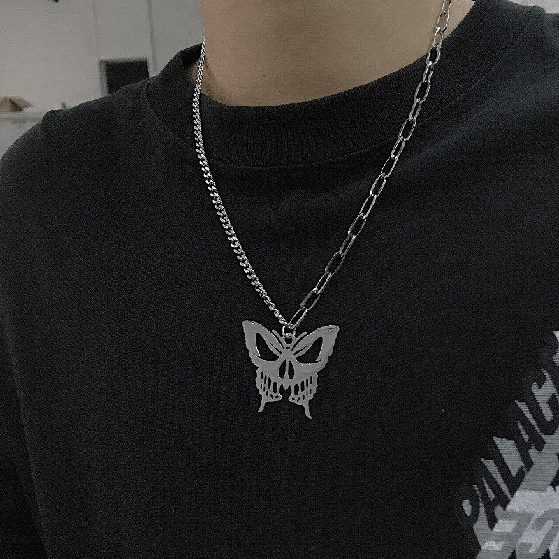 Gothic Butterfly Choker Necklace