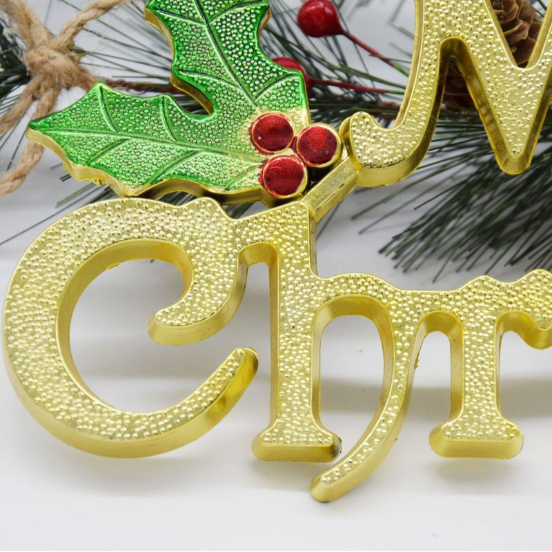 Christmas 14-60cm 3D English Decorative Plaque English Alphabet Plaque Christmas Tree Decorative Plaque Alphabet Pendant