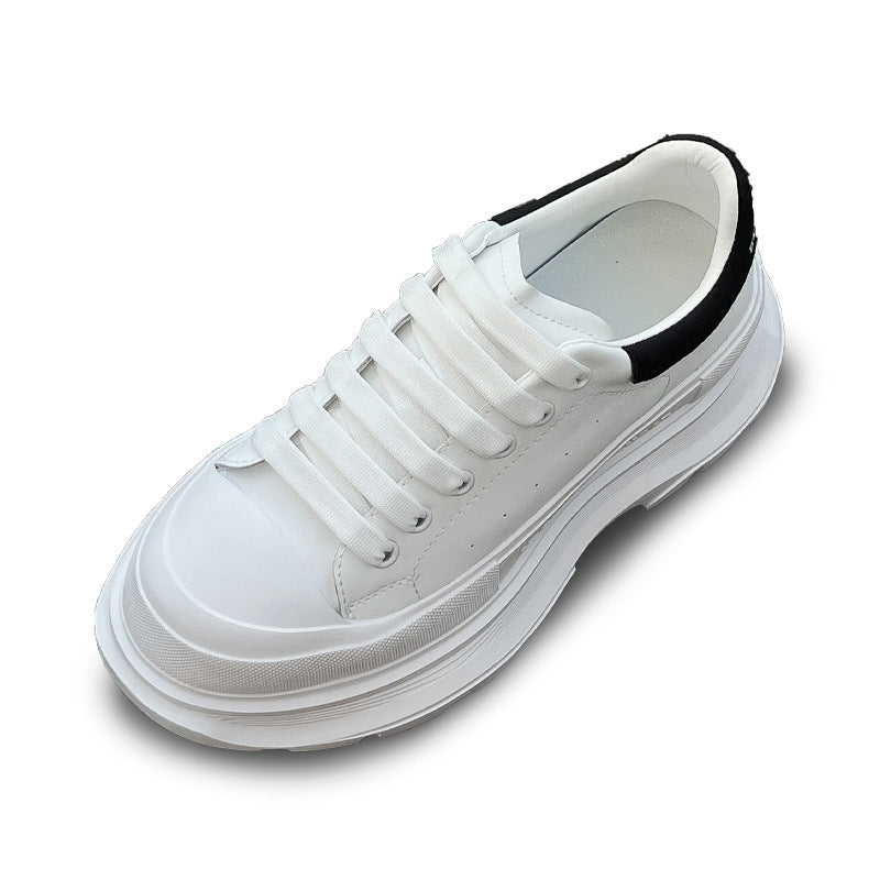 Lace Up Round Toe Platform Sneakers