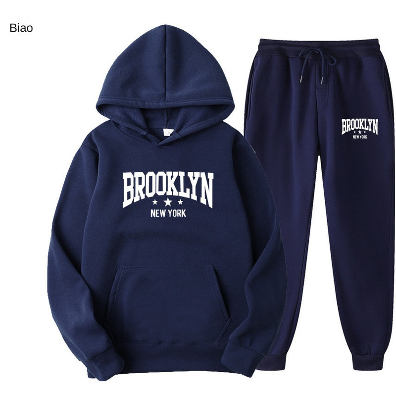 International Cross-border Hooded Sweatshirt and Sweatpants Set for Men and Women