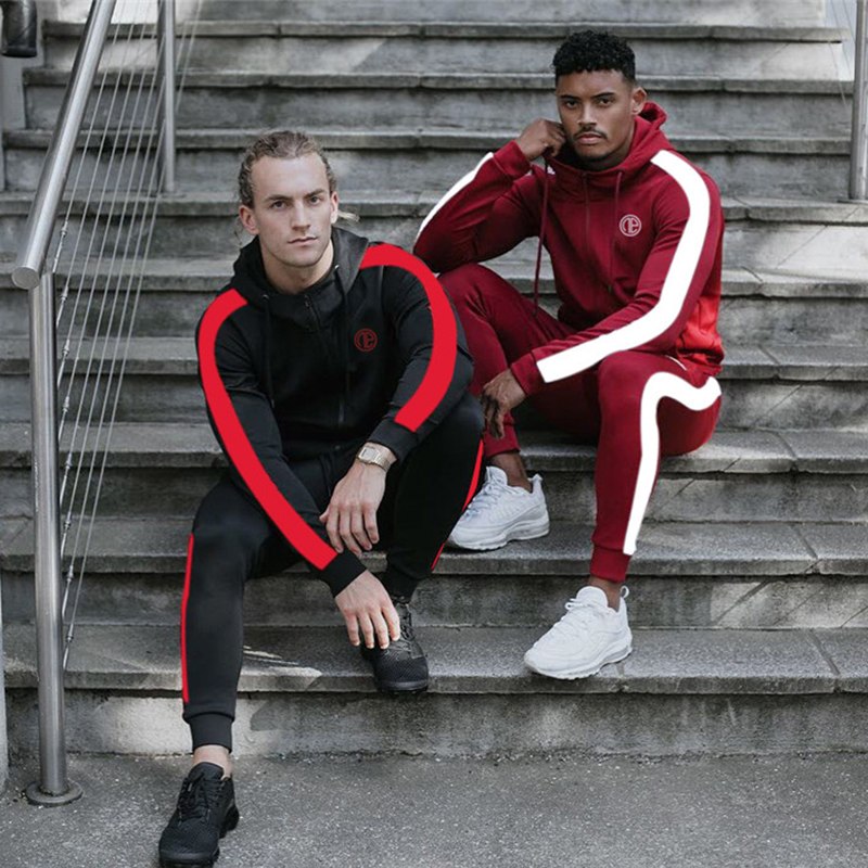 Men’s Sport Tracksuit Set – Hoodie + Jogger Fitness Suit