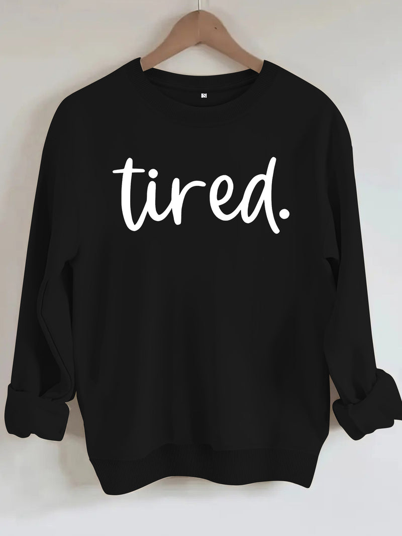 Sweatshirt with tired pattern and loose print