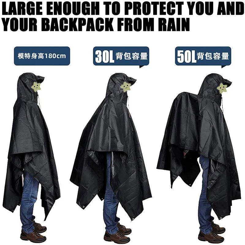 3-in-1 Military Waterproof Rain Poncho