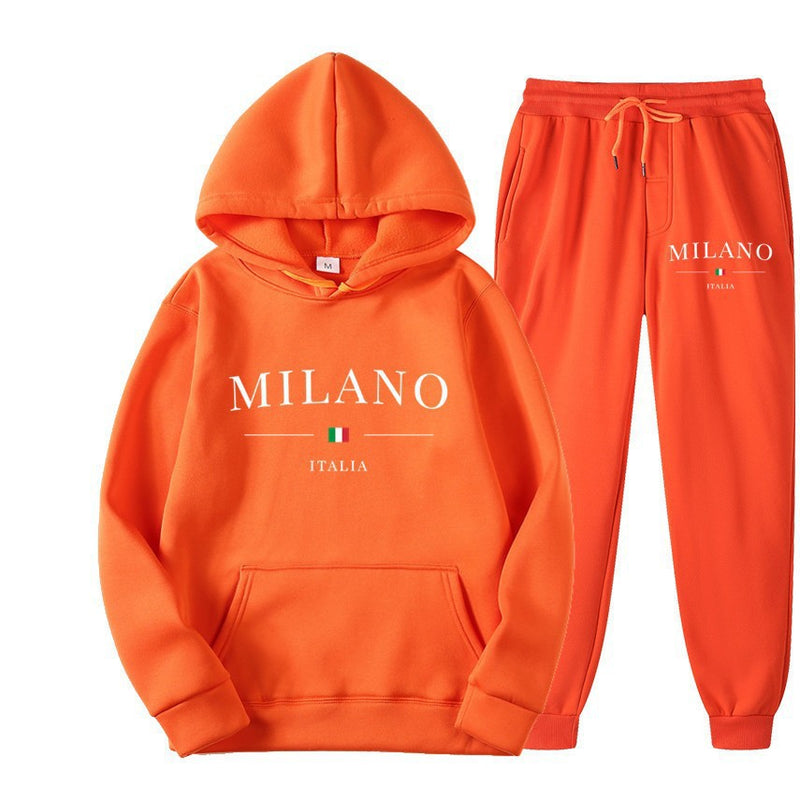 International Cross-border Hooded Sweatshirt and Sweatpants Set for Men and Women