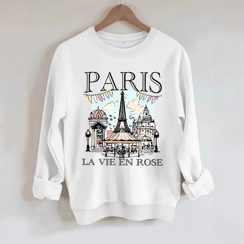 Letter pattern printed long sleeved sweatshirt