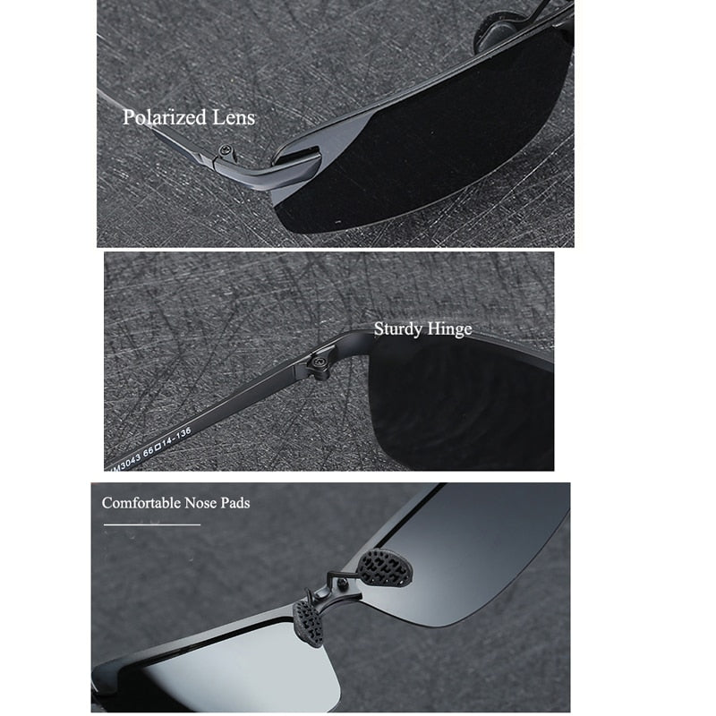 Men's Photochromic Polarized Sunglasses - Auto Darkening Lenses