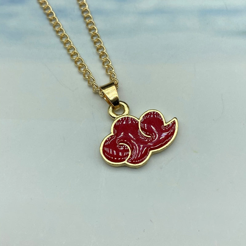 Cloud Pendant Necklace Red pink color Fashion Women Men Necklace Gift For Friend Golden Color Link Chain Neck Jewelry Wholesale