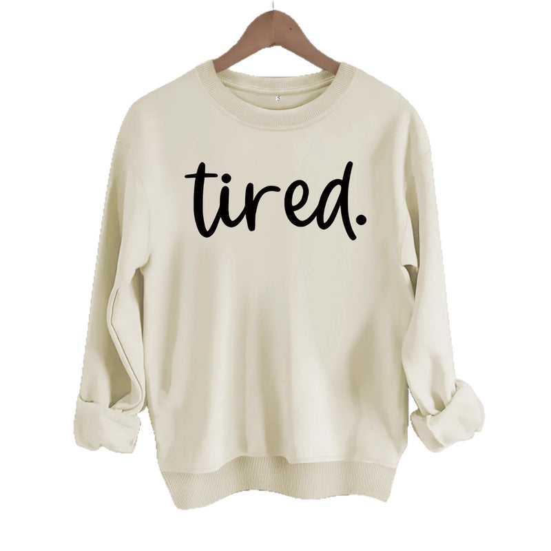 Sweatshirt with tired pattern and loose print