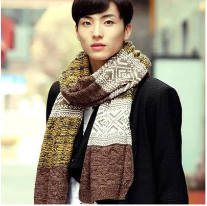 Knitted Long Scarf for Men