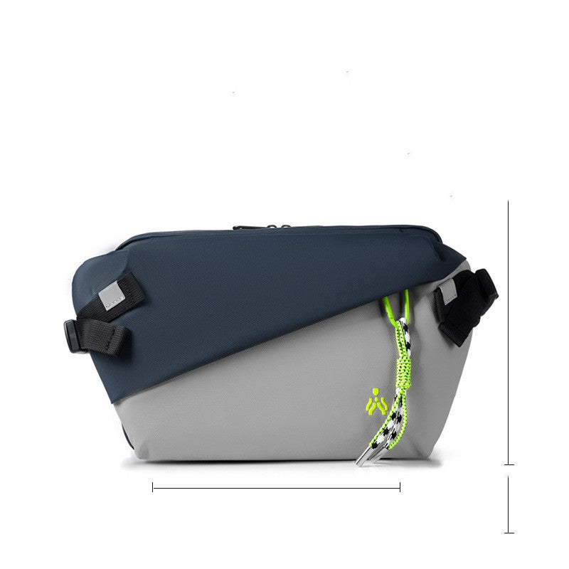 Men's Oxford Crossbody Messenger Bag with Contrast Color Design