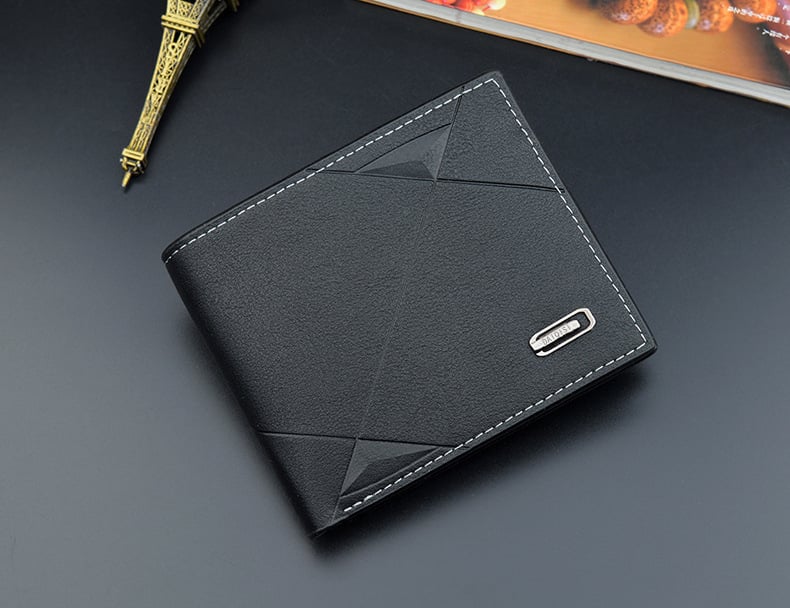 Men’s Slim Leather Wallet – Business Billfold Card Holder