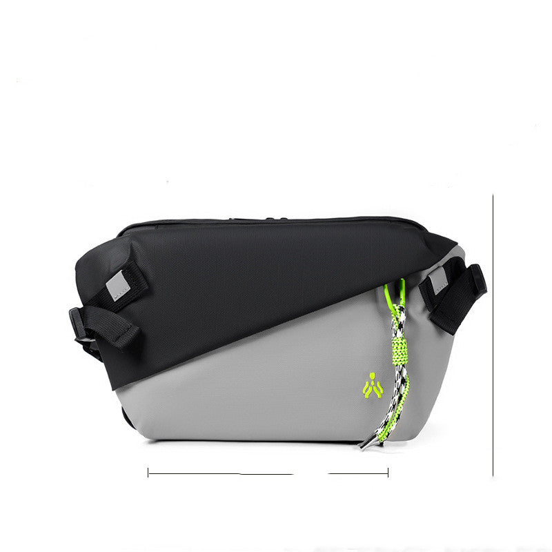 Men's Oxford Crossbody Messenger Bag with Contrast Color Design