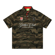 Green thermal camouflage polo shirt for men
