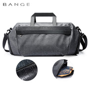Waterproof fitness travel bag with separate shoe compartment and water-resistant fabric
