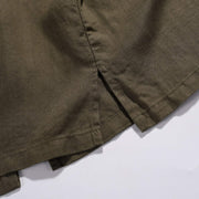 Side slit detail on men's relaxed fit cotton pocket t-shirt for improved comfort and mobility
