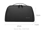 Women's waterproof cosmetic organizer bag measuring 27 cm by 15 cm by 11 cm.
