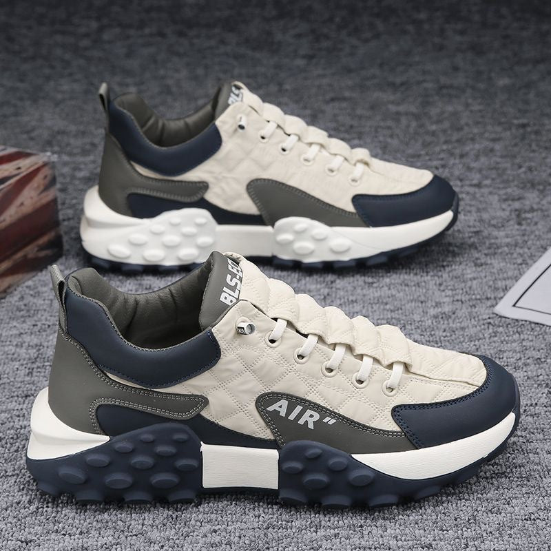 Men’s fly-knit casual sneakers with rubber sole for everyday wear
