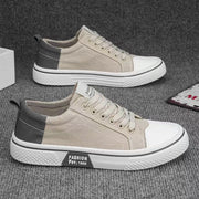 Product view of Men’s casual canvas shoes with breathable Korean-style design
